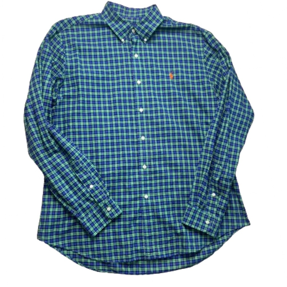 Men’s Ralph Lauren Button Down Long Sleeve Shirt Plaid XL